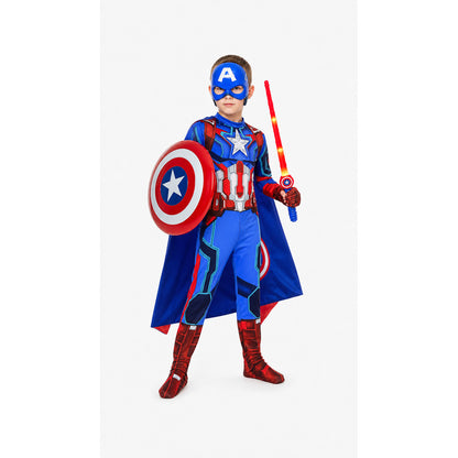 Captain America Children's Costume with Cape and Shield Costume Capes detail