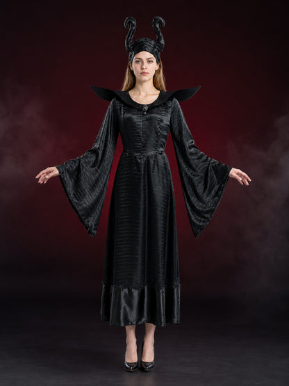 Witch Costume with Long Dress and Hat for Halloween main product view
