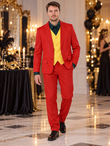 Clown Costume: Red Jacket and Yellow Vest