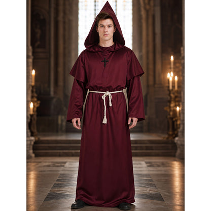 Hooded Monk Costume for Halloween and Cosplay lifestyle view