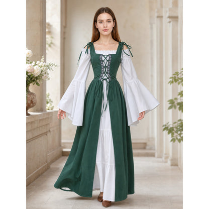 Renaissance-Style Dress with Corset Lacing