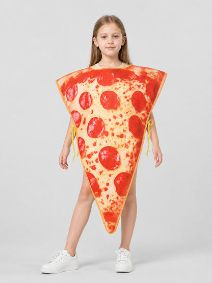 Pizza Carnival Costume with Cheese and Sausage Print Costumes detail