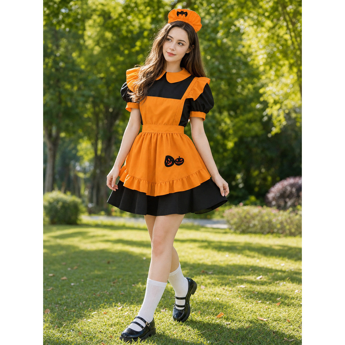 Women's Pumpkin Halloween Dress Costume, Lolita lifestyle view