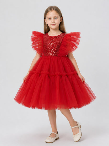 Holiday Dress with Sequins and Full Skirt Costume Dresses detail