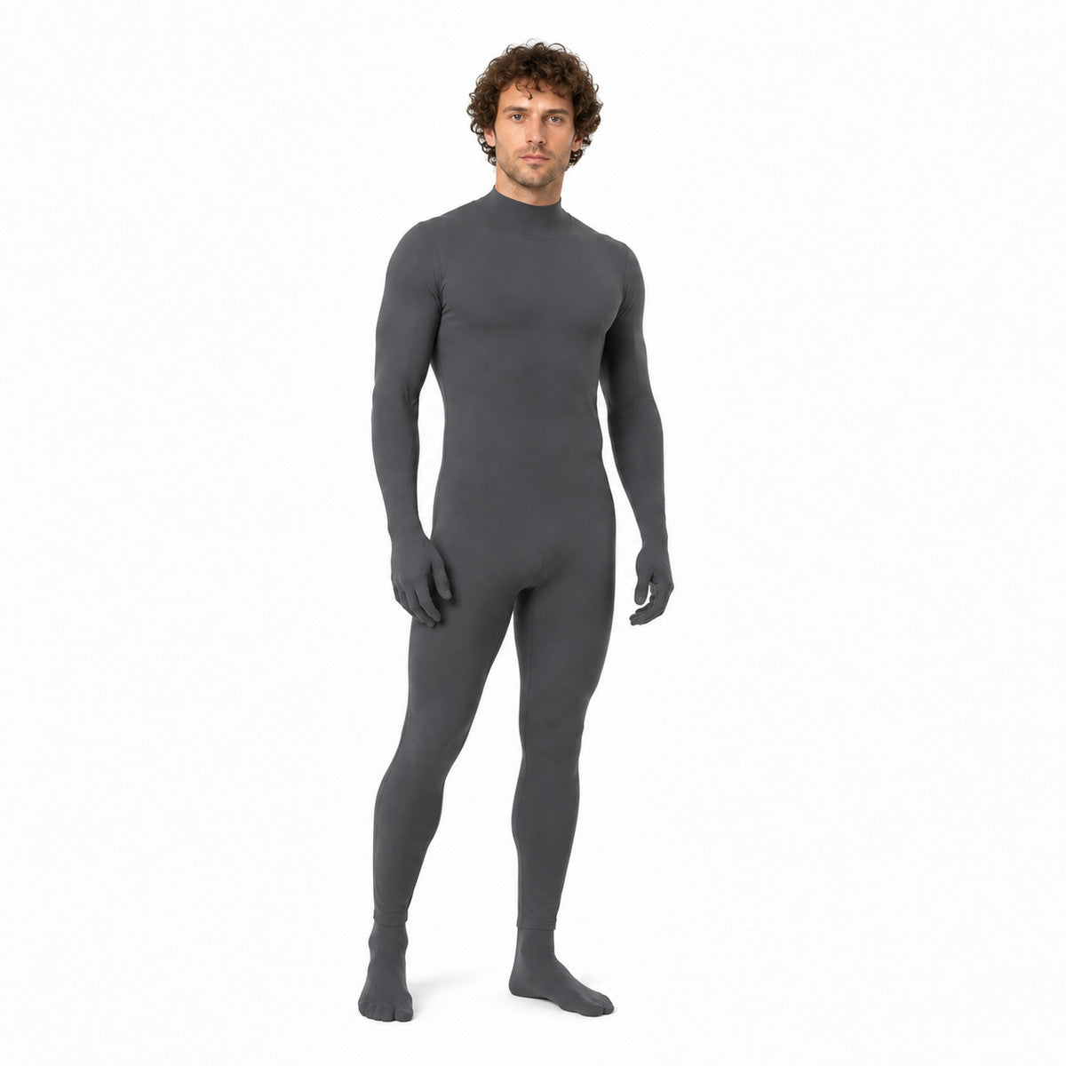 Zentai jumpsuit with covered hands and feet lifestyle