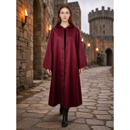 Hooded Cosplay Cloak, Burgundy lifestyle