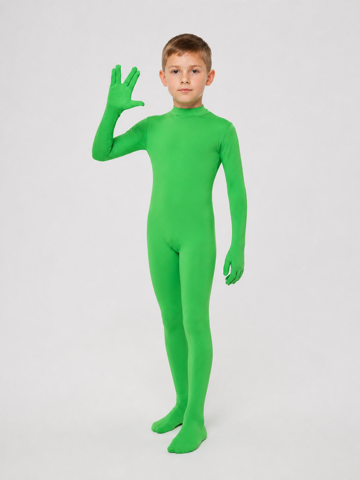 Green Alien Cosplay Jumpsuit with Hood