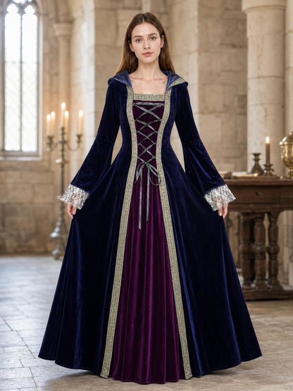 Medieval Hooded Dress, Gothic Cosplay