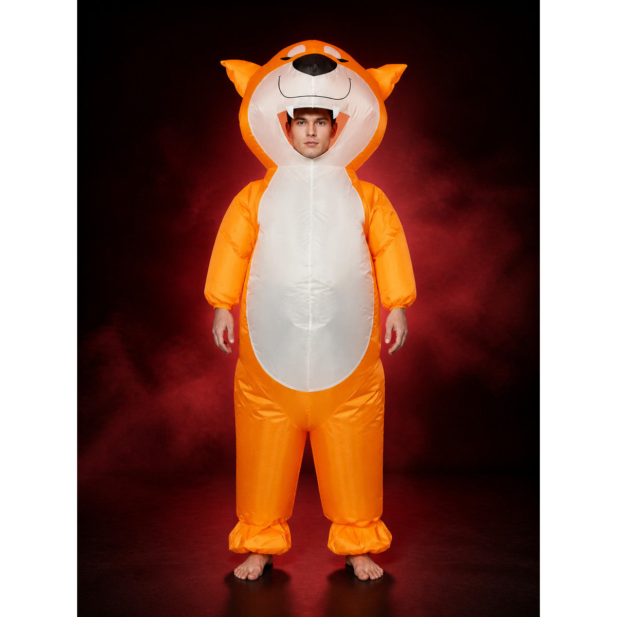 Orange Dog Inflatable Costume, Full-Body Animal Suit for Halloween Parties and main product view