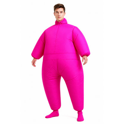 Neon Pink Inflatable Jumpsuit for Parties product detail