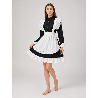 Costume Dress with White Apron and Headpiece