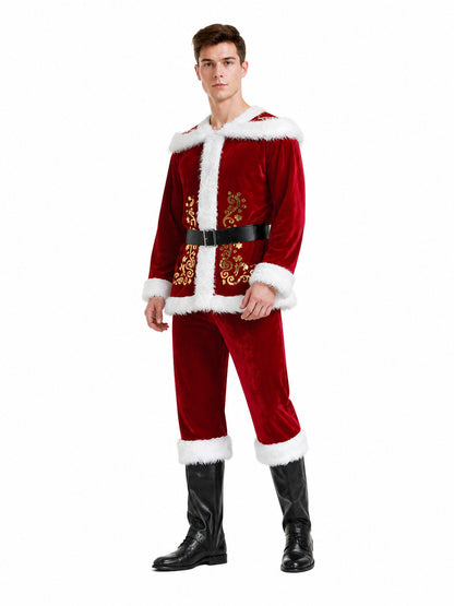 Santa Claus Costume with Red Top and Pants