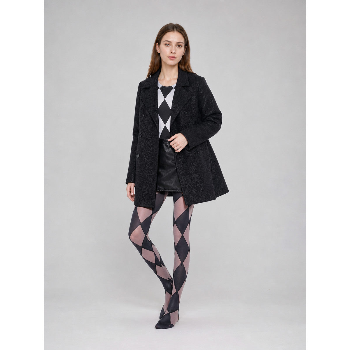 Harley Quinn Cosplay Costume: Jacket, Skirt, Socks