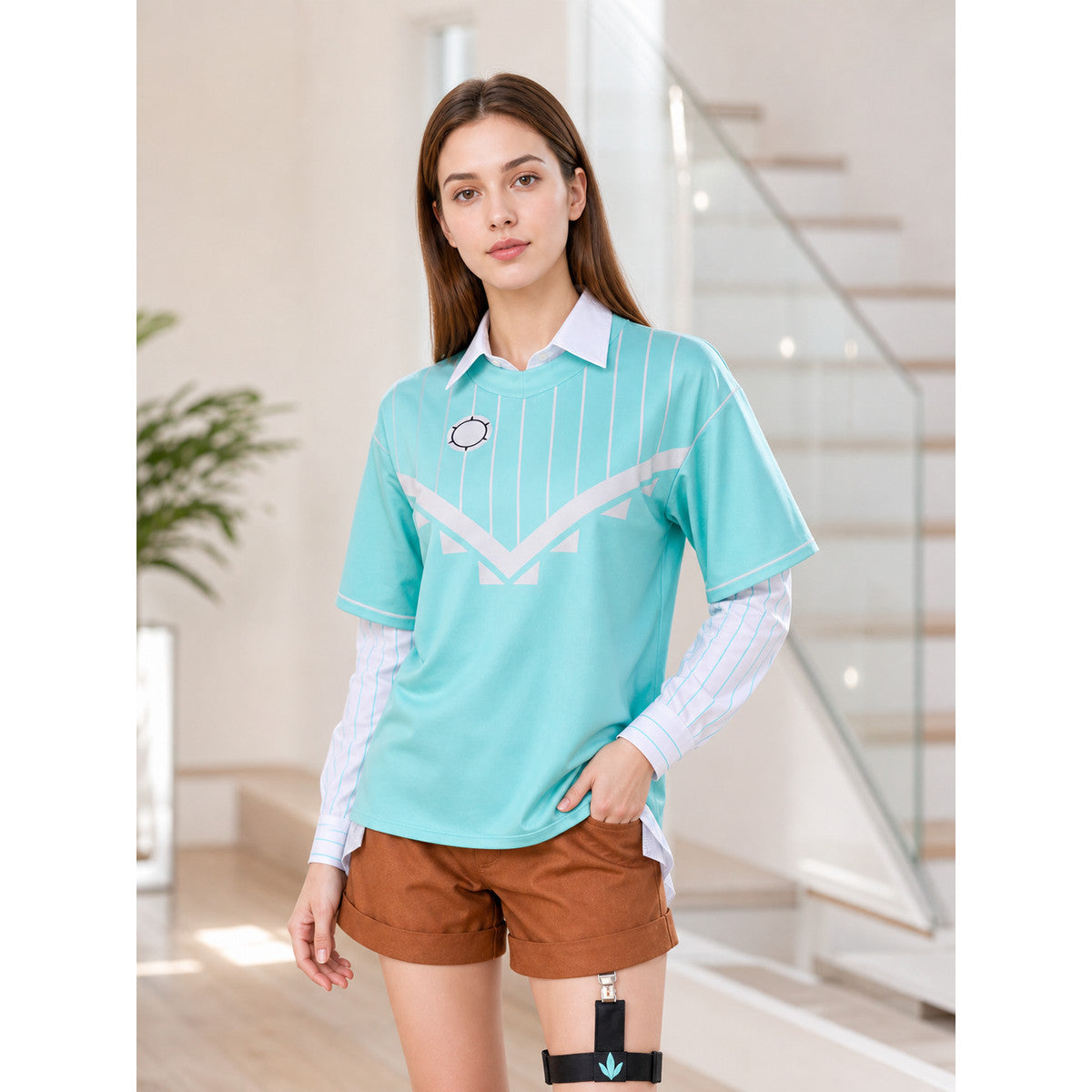 Venti Cosplay Costume, Layered Set lifestyle view