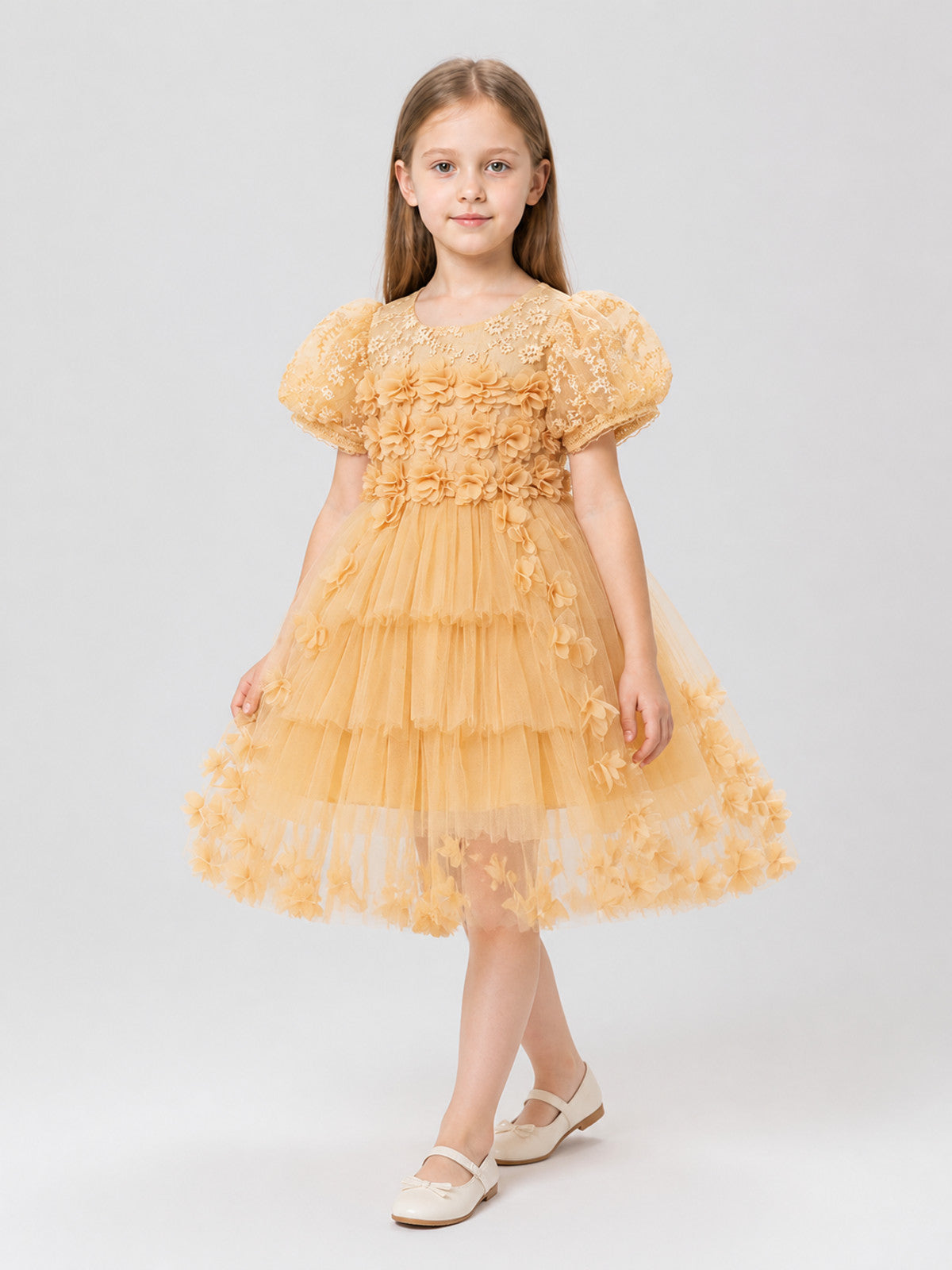 Full Lace Dress with Train for Performances