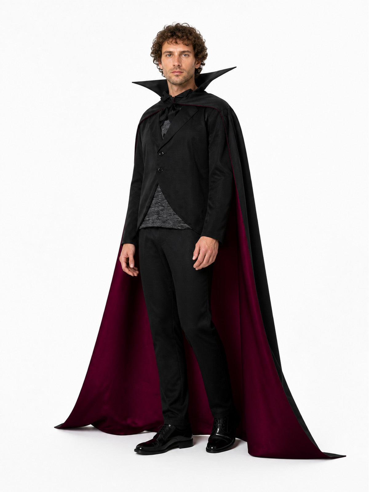 Vampire Costume with Cloak and Pants Costume Capes detail