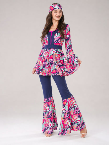 Retro Stage Costume: Top and Flared Pants