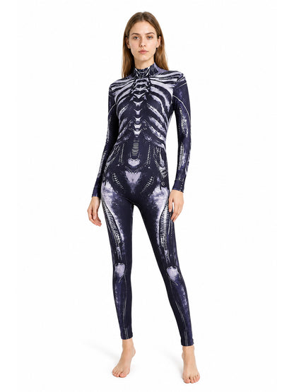 Skeleton Jumpsuit Costume with Bone Print Costumes detail