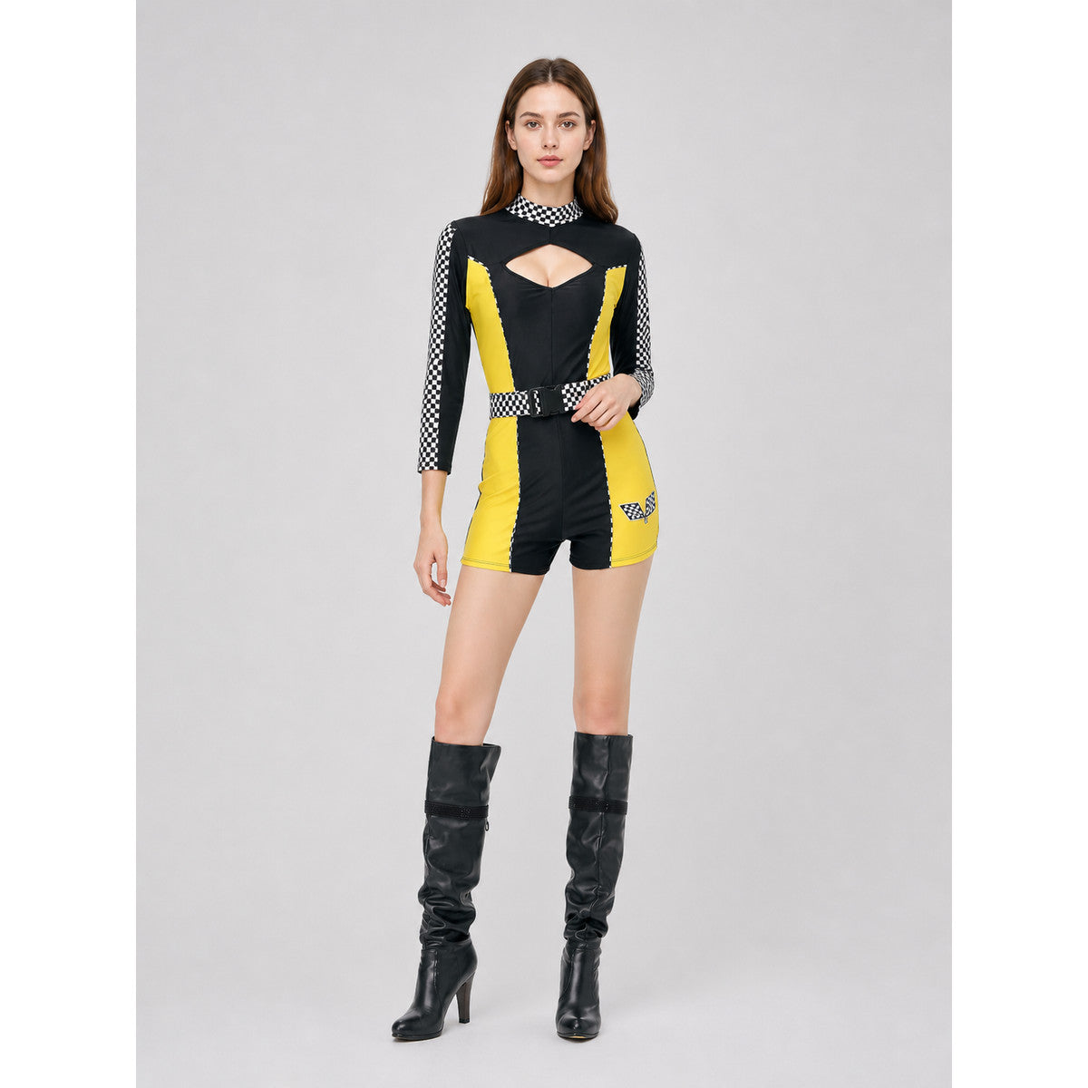 Long-Sleeve Racing-Style Romper lifestyle view