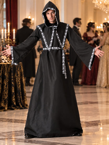 Vampire-Style Hooded Costume with Belt
