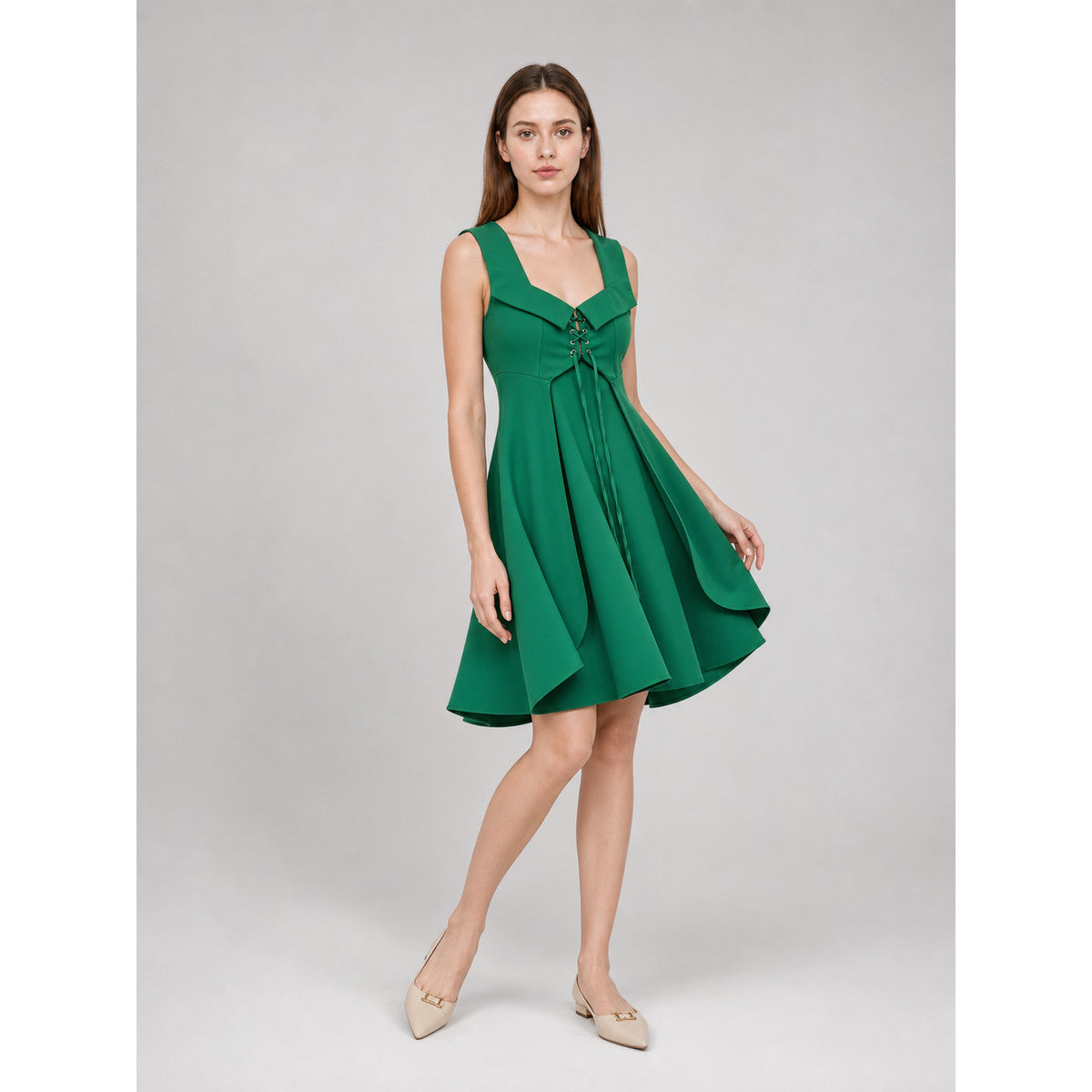 Sleeveless Medieval-Style Cosplay Dress lifestyle