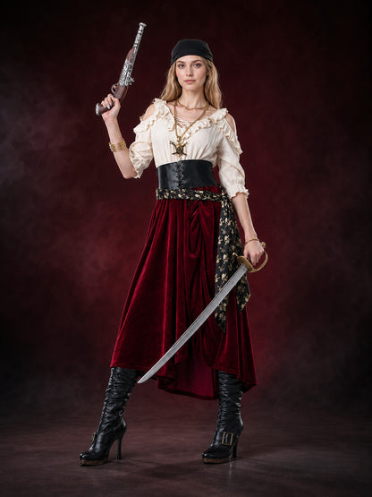 Pirate-Style Halloween Costume with Belt
