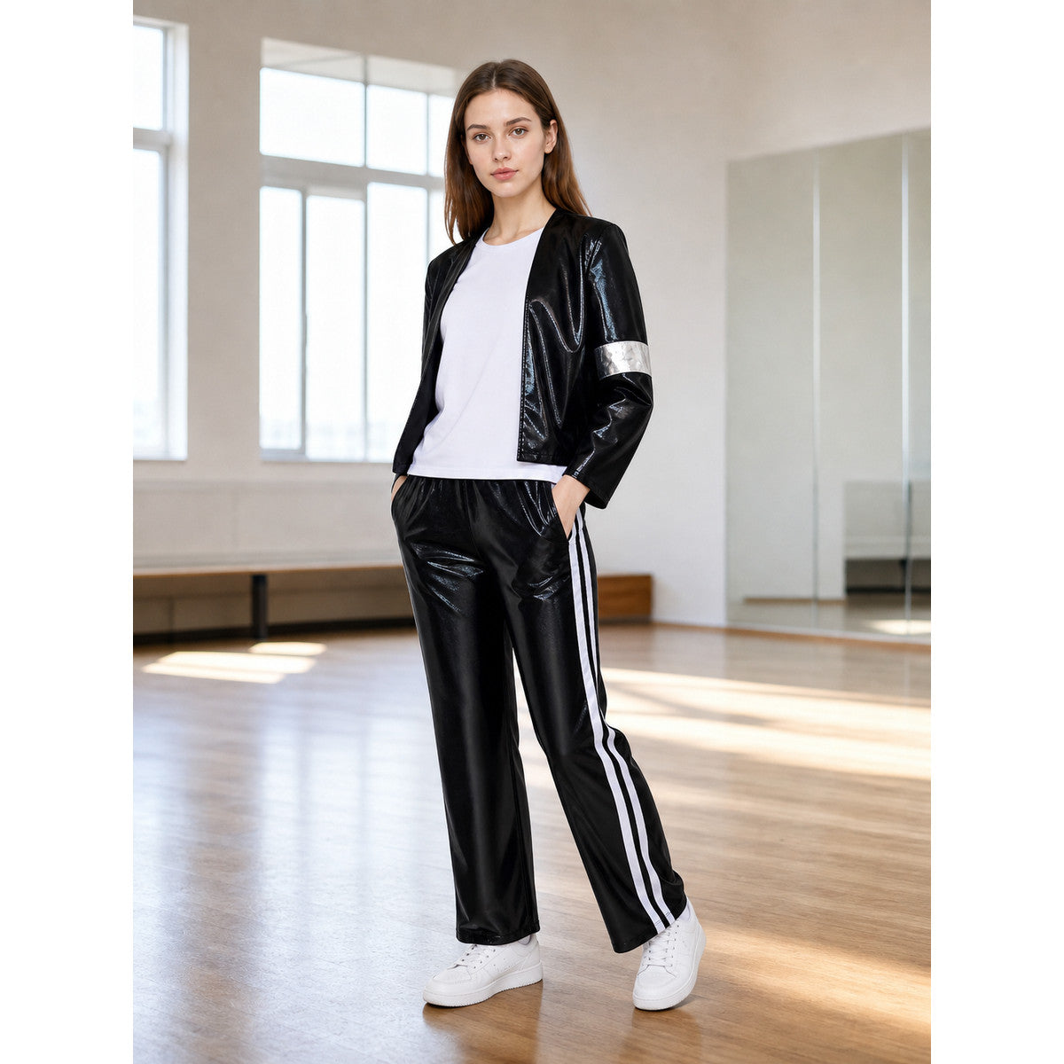 Stage Three-Piece Costume with a Shiny Jacket lifestyle view