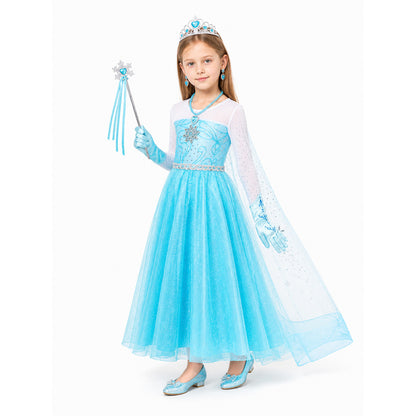 Elsa Costume with Crown and Wand for Halloween Costume Headwear detail
