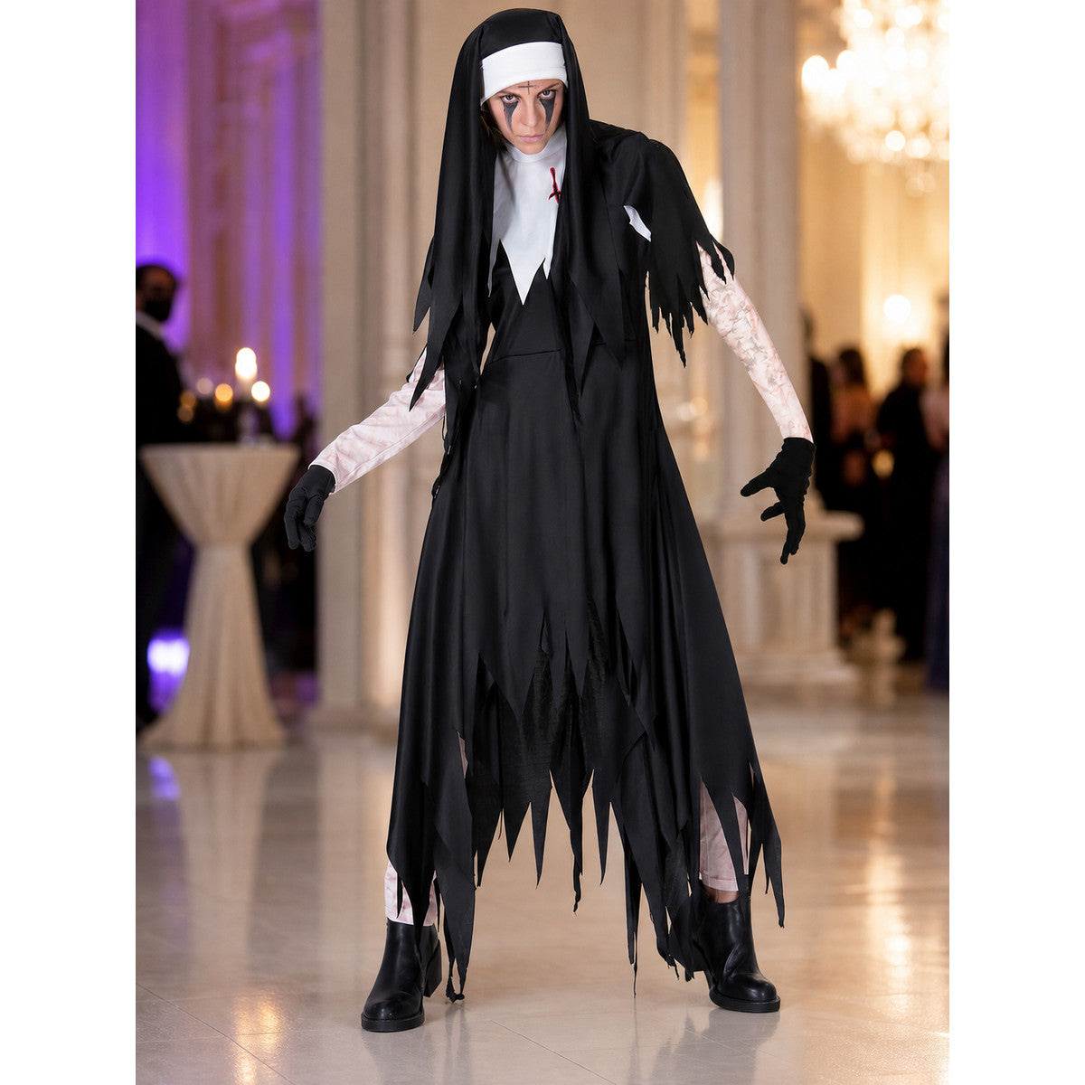Halloween monk costume, ripped cassock