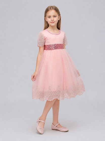 Princess Flower Girl Dress with Full Skirt for Weddings