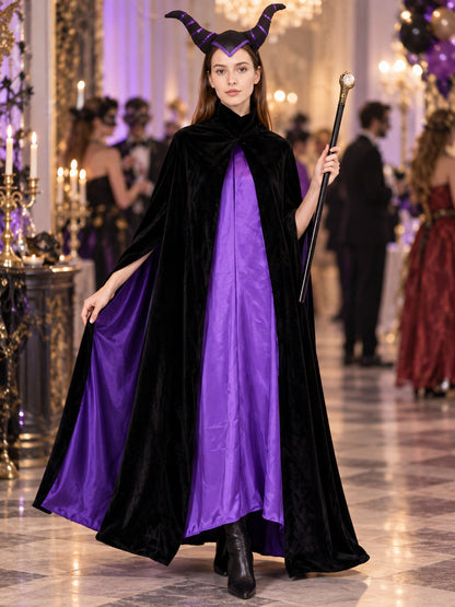 Carnival Costume with Cape and Horned Headband lifestyle view