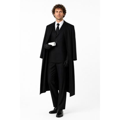 Dazai Cosplay Costume, Black Long Coat with Vest Costumes detail