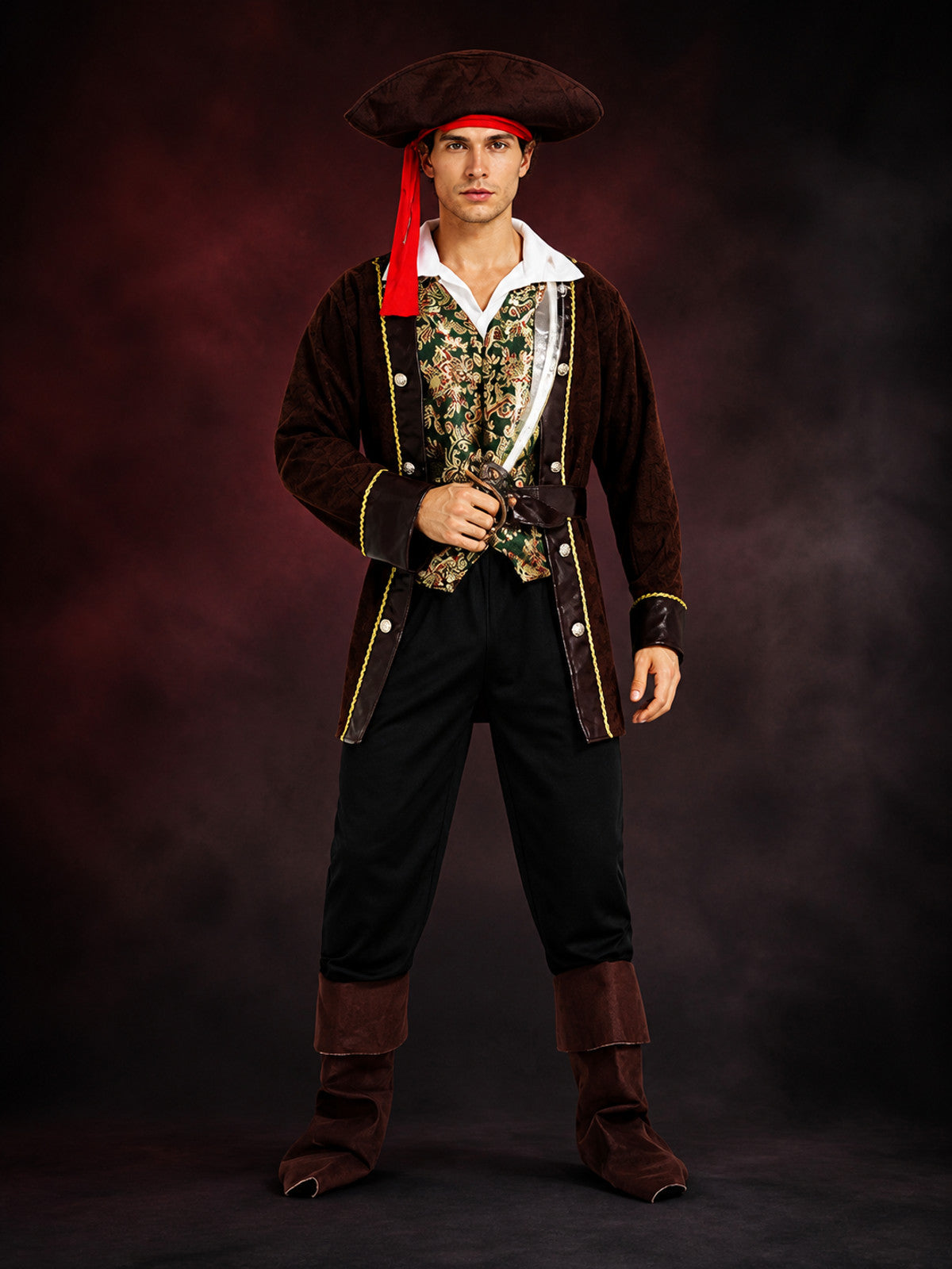 Retro-Style Pirate Costume for Halloween Cosplay m-y009 main product view