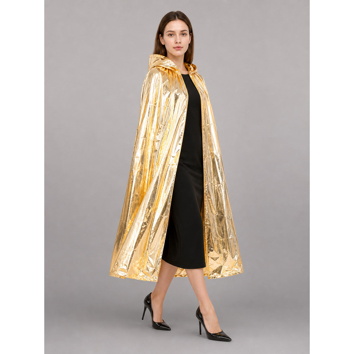 Gold Hooded Carnival Cloak for the Stage occasion guide