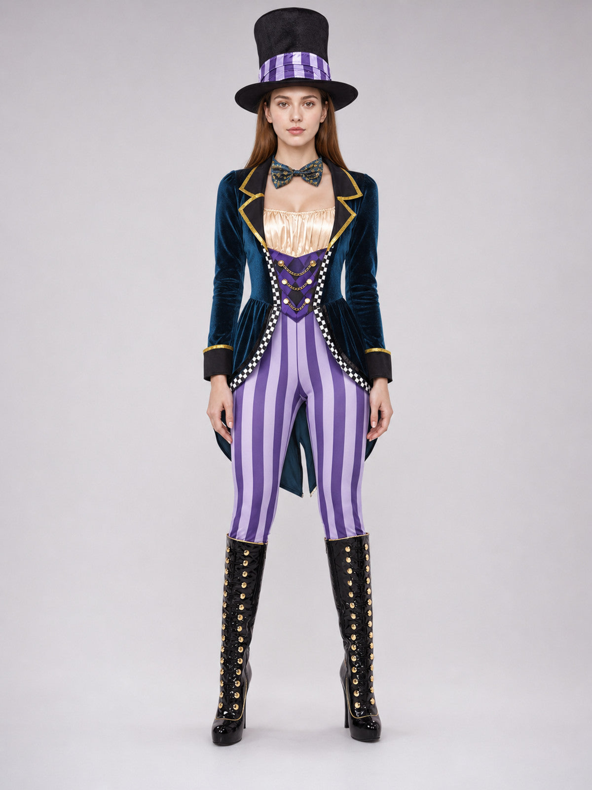 Clown Costume with Pants and Top Hat Costume Headwear detail