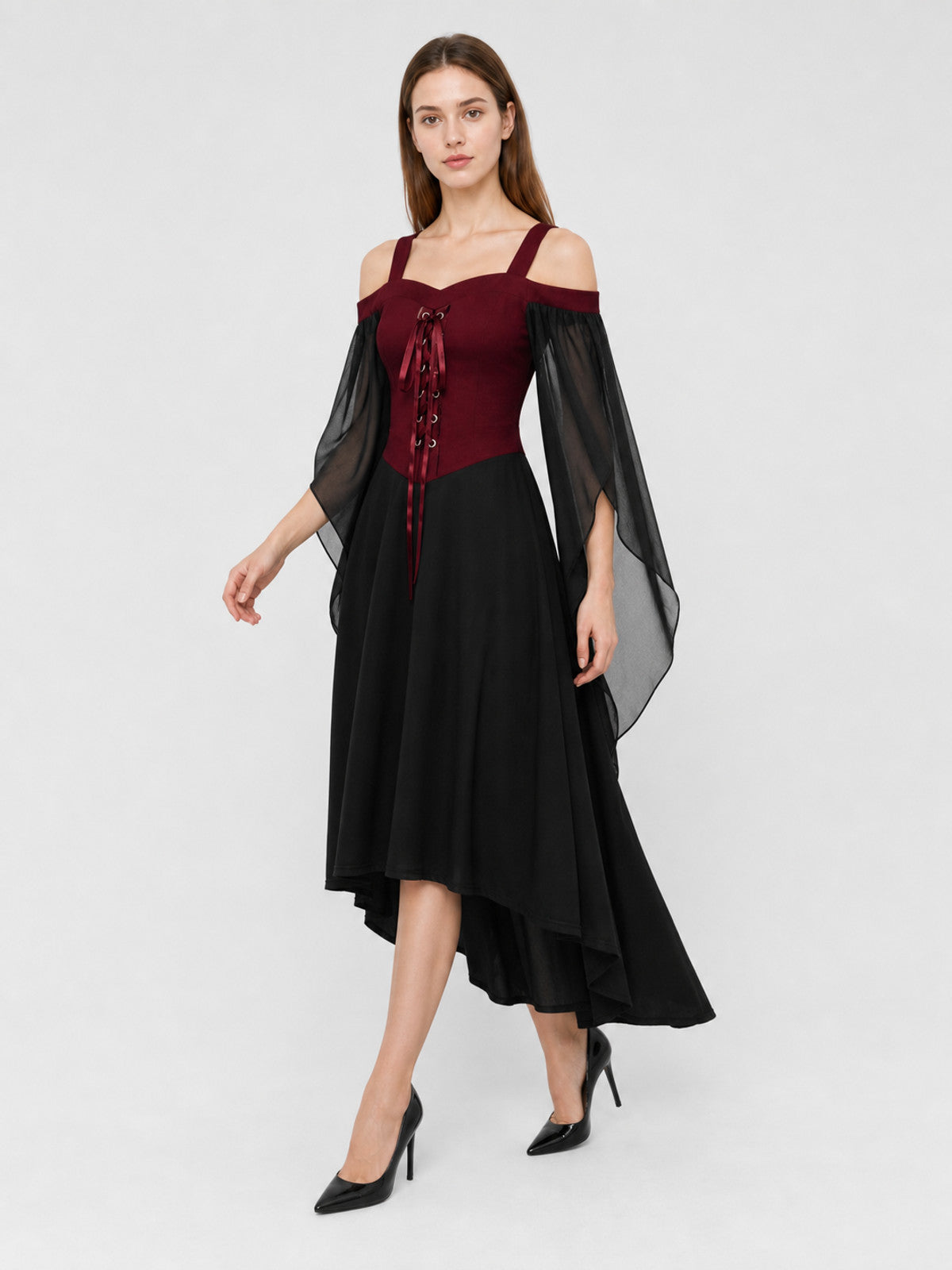 Strappy Gothic Lace-Up Dress
