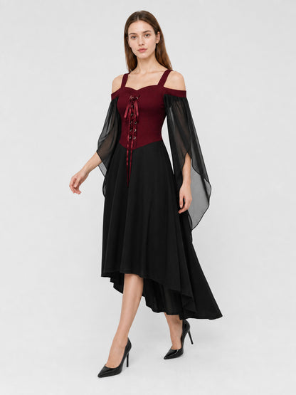 Strappy Gothic Lace-Up Dress