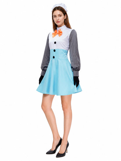 Snow Character Cosplay Dress with Collar Costume Dresses detail