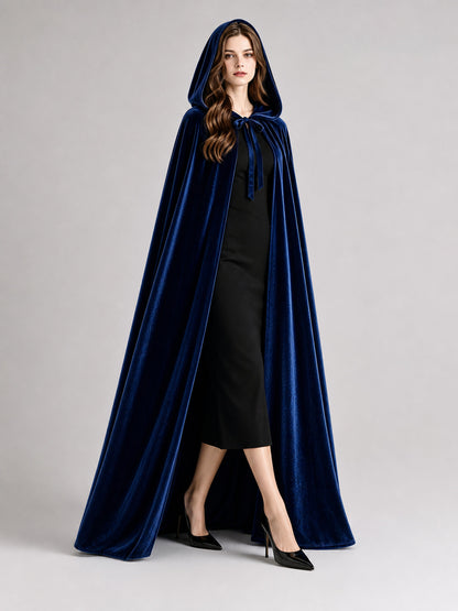 Blue Carnival Cloak with Hood, 110 cm