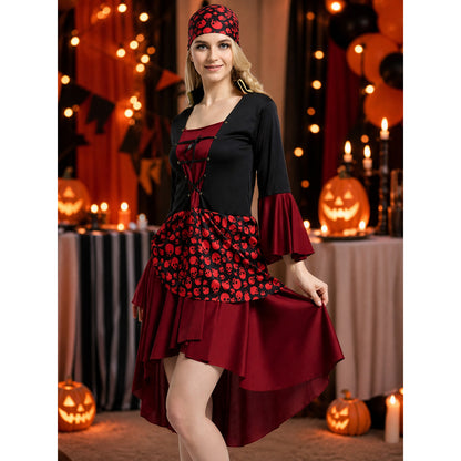 Pirate Halloween Costume with Dress and Headscarf lifestyle view