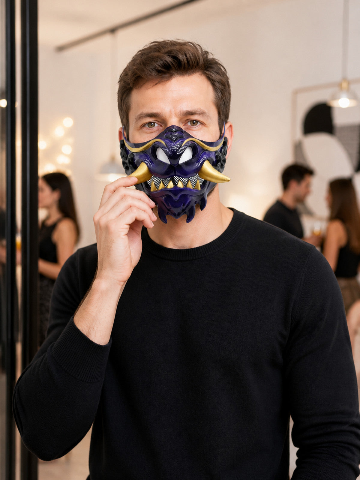 Demonic Samurai Carnival Mask for Halloween