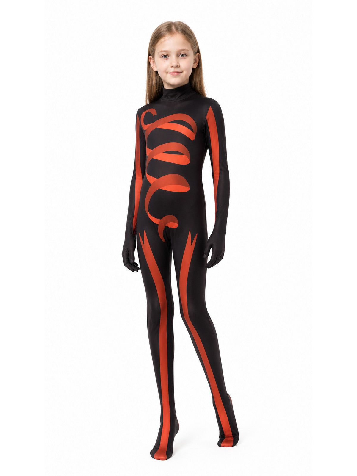 Black and Orange Clown Jumpsuit for Cosplay