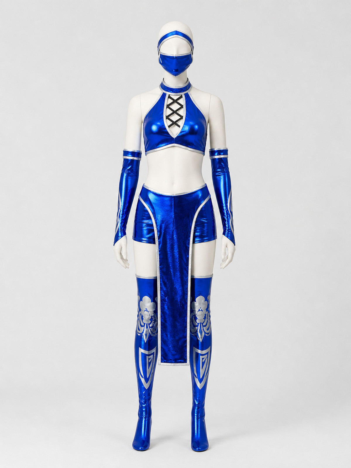 Mortal Kombat Cosplay Costume Blue Set Costumes detail