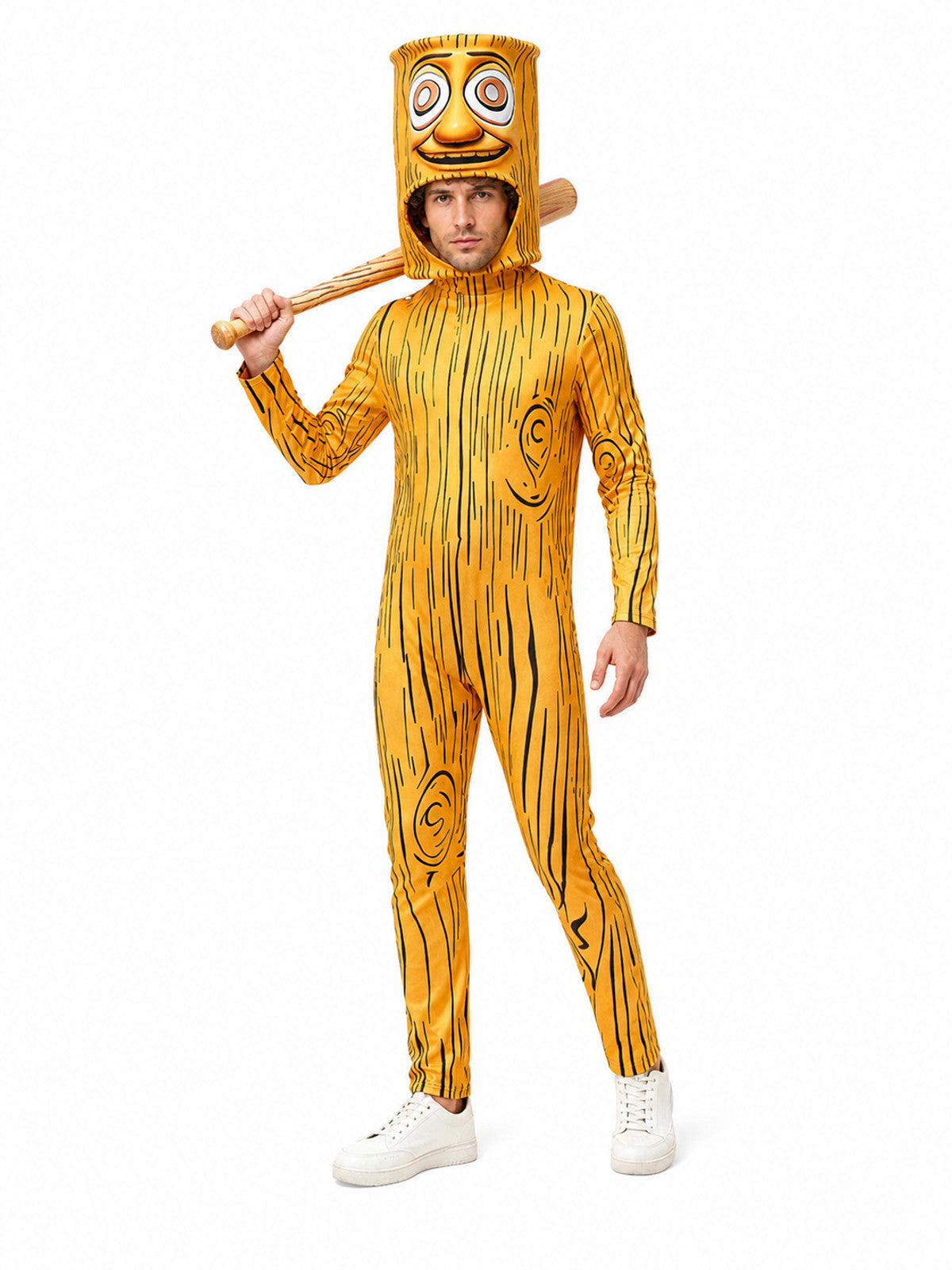 Stickman Jumpsuit with Mask Head and Stick Costume Masks detail