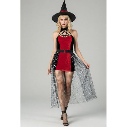 Halloween Witch Costume with Hat and Dress Costume Dresses detail