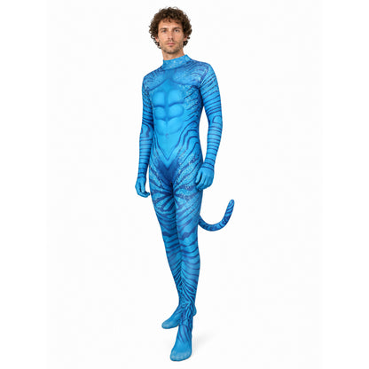 Avatar Cosplay Jumpsuit with Tail Costumes detail
