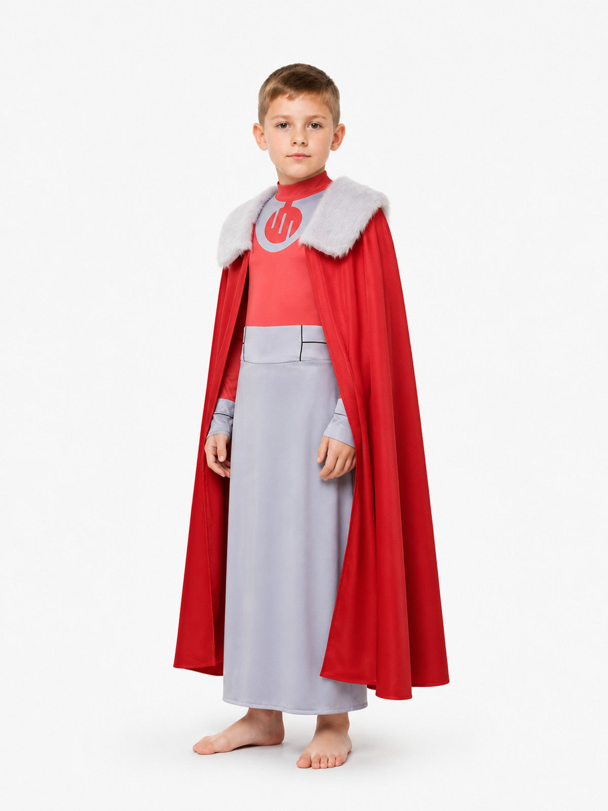 Cosplay Costume with Cape, High Collar, and Skirt