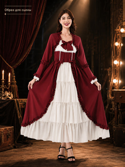 Women's dirndl dress with ruffles and bows Costume Dresses detail