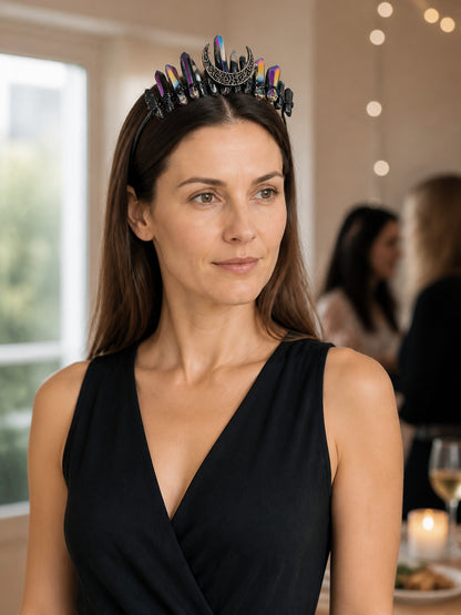 Costume Headband with Crystals and Moon lifestyle view
