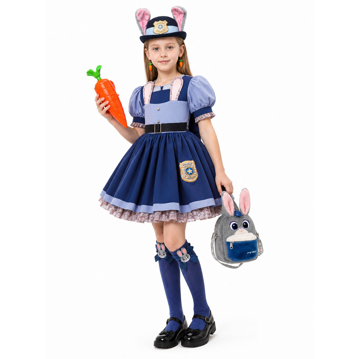 Rabbit Police Officer Costume with Accessories